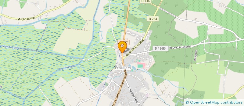 localisation de l'entreprise ASSOCIATION DES COMMERCANTS ZONE DE LA GARE  ETAULIERS