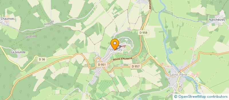 localisation de l'entreprise ASSOCIATION DES COMMUNES DU GRAND SITE DE VEZELAY à VEZELAY