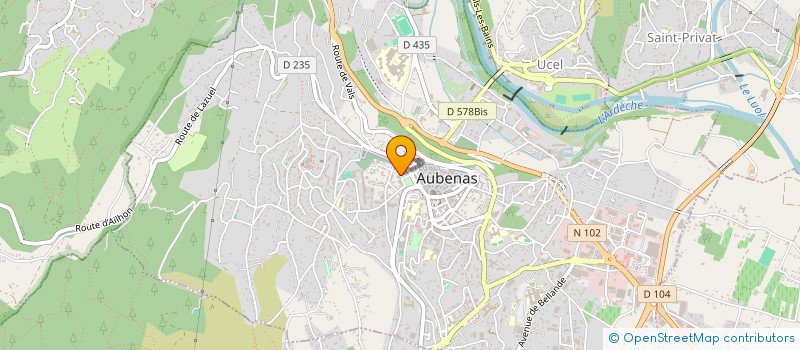 localisation de l'entreprise ASSOCIATION DES COMMUNES FORESTIERES DE L ARDECHE à AUBENAS