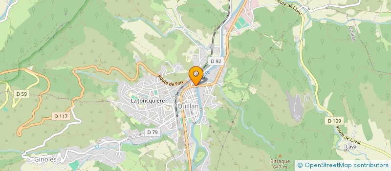 localisation de l'entreprise ASSOCIATION DES COMMUNES FORESTIERES DE L'AUDE  PUILAURENS