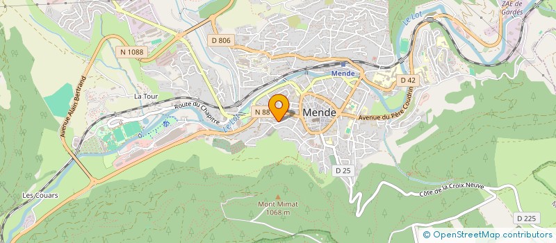 localisation de l'entreprise ASSOCIATION DES COMMUNES FORESTIERES DU DEPARTEMENT DE LA LOZERE à MENDE