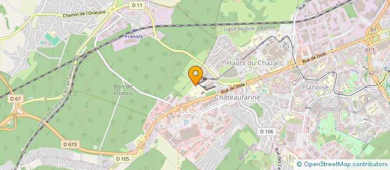 localisation de l'entreprise ASSOCIATION DES COMMUNES FORESTIERES DU DOUBS  BESANCON