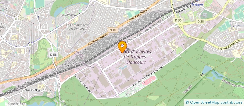 localisation de l'entreprise ASSOCIATION DES COMPAGNONS MECANICIENS DE L'OUEST à TRAPPES