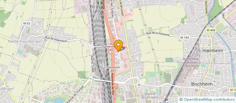 localisation de l'entreprise ASSOCIATION DES CONCESSIONNAIRES AUTOMOBILES DE LA RUE EMILE MATHIS  HNHEIM