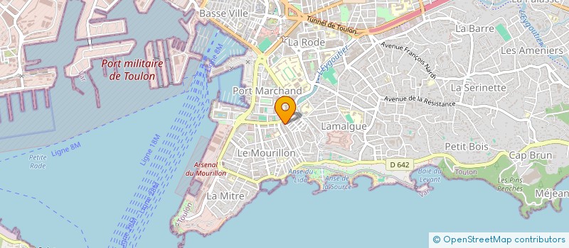 localisation de l'entreprise ASSOCIATION DES COPROPRIETAIRES DE L IMMEUBLE 5 RUE CASTILLON  TOULON