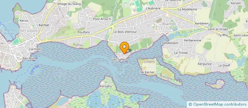 localisation de l'entreprise ASSOCIATION DES COUREURS DU CANTON DE PORT LOUIS  RIANTEC