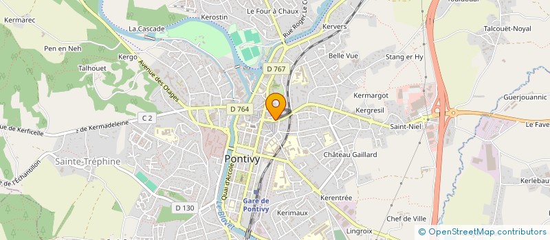 localisation de l'entreprise ASSOCIATION DES COURSES HIPPIQUES DE PONTIVY  PONTIVY