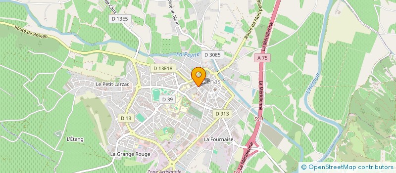 localisation de l'entreprise ASSOCIATION DES CREATEURS ET FABRICANTS DU PISCENOIS 380/002 à PEZENAS