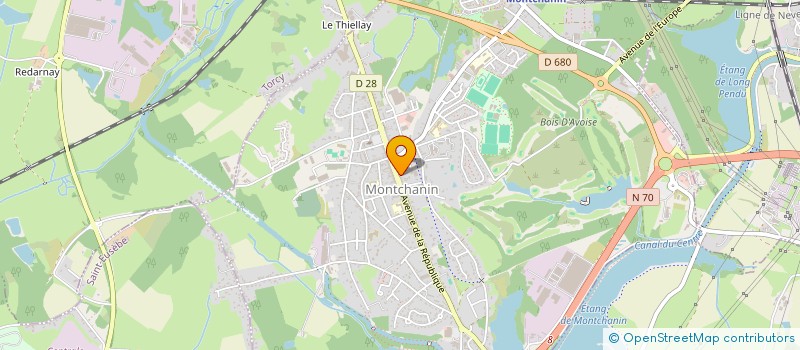 localisation de l'entreprise ASSOCIATION DES CUISINIERS DE COLLECTIVITES DU VAL D'ARROUX ET DE SAONE  MONTCHANIN