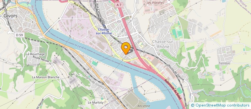 localisation de l'entreprise ASSOCIATION DES CUISINIERS PASSIONNES  CHASSE-SUR-RHONE