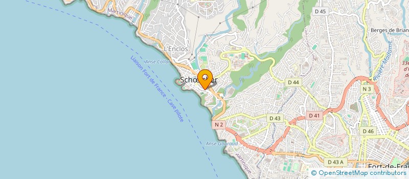 localisation de l'entreprise ASSOCIATION DES DEFENSEURS SYNDICAUX DE LA MARTINIQUE(ADSM)  SCHLCHER