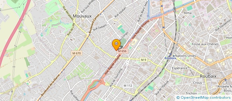 localisation de l'entreprise ASSOCIATION DES DIRECTEURS D'ETABLISSEMENTS ARTISTIQUES ET DE CONSERVATOIRES DE LA METROPOLE LILLOISE  TOURCOING