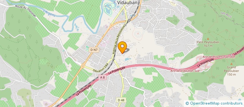 localisation de l'entreprise ASSOCIATION DES DISTRIBUTEURS INDEPENDANTS  VIDAUBAN