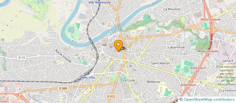 localisation de l'entreprise ASSOCIATION DES DONNEURS DE SANG BENEVOLES D'ALBI à ALBI