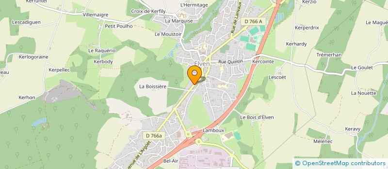 localisation de l'entreprise ASSOCIATION DES DONNEURS DE SANG BENEVOLES D'ELVEN ET DES COMMUNES ENVIRONNANTES  ELVEN