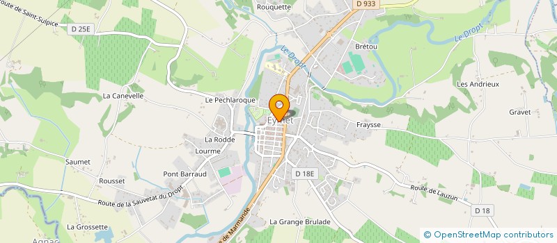 localisation de l'entreprise ASSOCIATION DES DONNEURS DE SANG BENEVOLES D'EYMET  EYMET