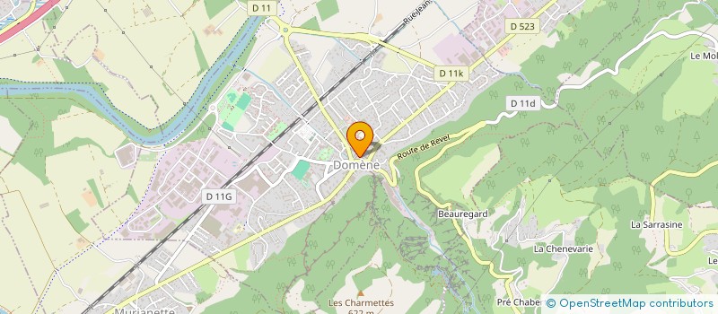 localisation de l'entreprise ASSOCIATION DES DONNEURS DE SANG BENEVOLES DE DOMENE ET ENVIRON  DOMENE