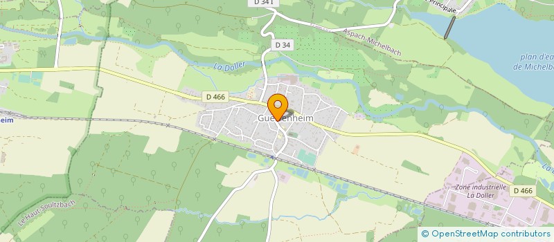localisation de l'entreprise ASSOCIATION DES DONNEURS DE SANG BENEVOLES DE GUEWENHEIM à GUEWENHEIM