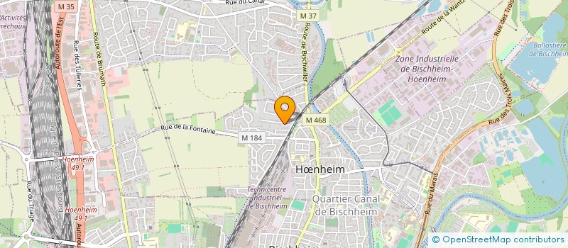 localisation de l'entreprise ASSOCIATION DES DONNEURS DE SANG BENEVOLES DE HOENHEIM à HŒNHEIM