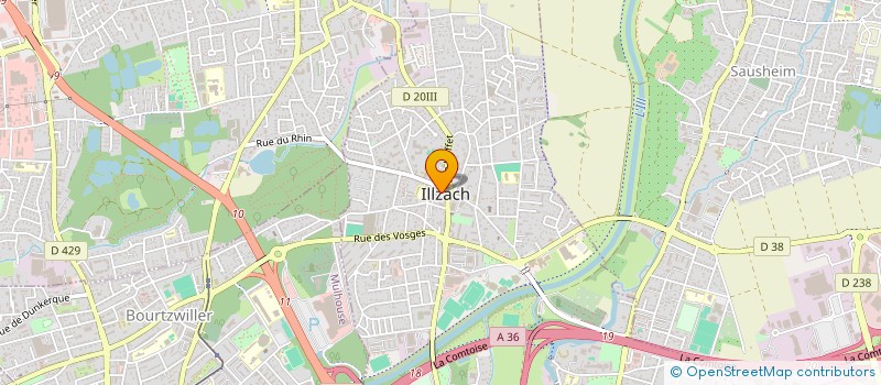localisation de l'entreprise ASSOCIATION DES DONNEURS DE SANG BENEVOLES DE ILLZACH à ILLZACH