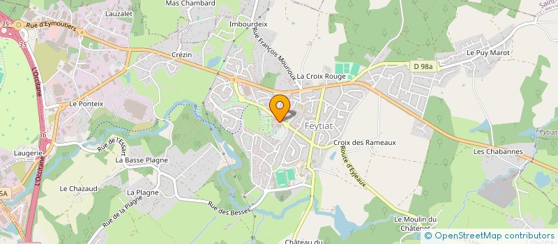 localisation de l'entreprise ASSOCIATION DES DONNEURS DE SANG BENEVOLES DE LA HAUTE-VIENNE - SECTION DE FEYTIAT à FEYTIAT