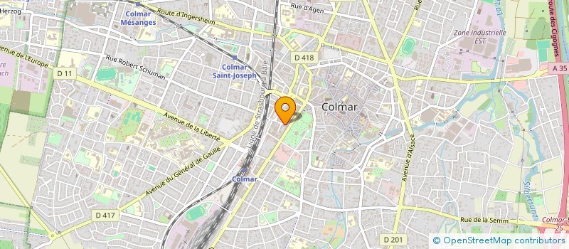localisation de l'entreprise ASSOCIATION DES DONNEURS DE SANG BENEVOLES DE LA POSTE ET D'ORANGE DU HAUT-RHIN à COLMAR
