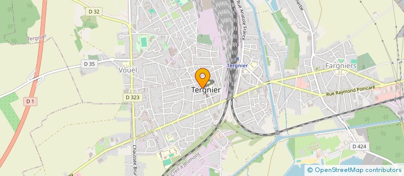 localisation de l'entreprise ASSOCIATION DES DONNEURS DE SANG BENEVOLES DE LA REGION DE TERGNIER à TERGNIER