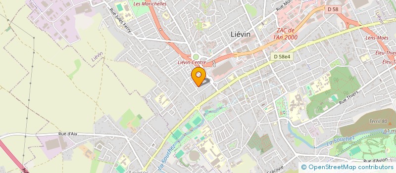 localisation de l'entreprise ASSOCIATION DES DONNEURS DE SANG BENEVOLES DE LIEVIN à LIEVIN