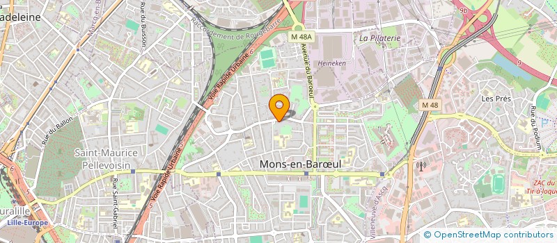 localisation de l'entreprise ASSOCIATION DES DONNEURS DE SANG BENEVOLES DE MONS EN BAROEUL  MONS-EN-BARUL