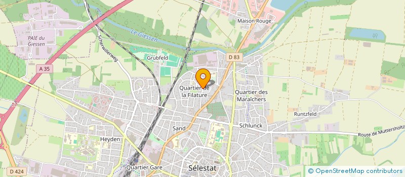 localisation de l'entreprise ASSOCIATION DES DONNEURS DE SANG BENEVOLES DE SELESTAT ET ENVIRONS à SELESTAT