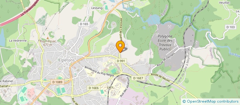 localisation de l'entreprise ASSOCIATION DES DONNEURS DE SANG BENEVOLES DU PAYS D'EGLETONS ET DE SES ALENTOURS  EGLETONS