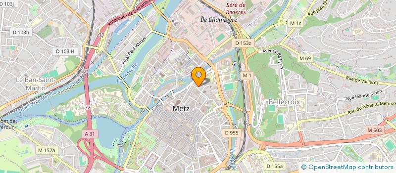 localisation de l'entreprise ASSOCIATION DES DONNEURS DE SANG DE L'AGGLOMERATION MESSINE ET DE SES ENVIRONS  METZ