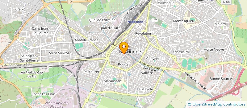 localisation de l'entreprise ASSOCIATION DES DONNEURS DE SANG DE LA REGION NARBONNAISE  NARBONNE