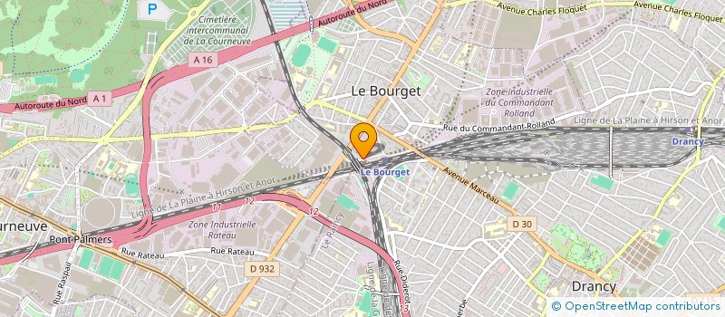 localisation de l'entreprise ASSOCIATION DES DROITS ET DES SERVICES (2ADS)  LE BOURGET