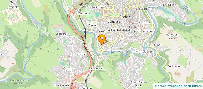 localisation de l'entreprise ASSOCIATION DES ECO-JARDINS FAMILIAUX DE LA LABARDIE  RODEZ