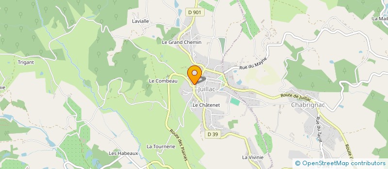 localisation de l'entreprise ASSOCIATION DES ECOLES DU RPI à JUILLAC