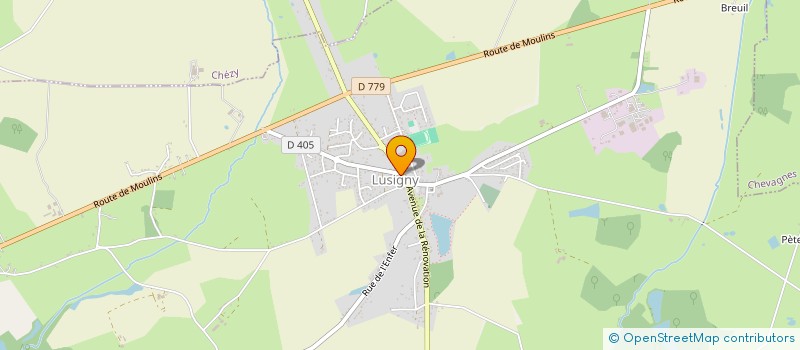 localisation de l'entreprise ASSOCIATION DES ECOLES DU RPI GANNAY SUR LOIRE, LA CHAPELLE AUX CHASSES ET PARAY LE FRESIL  GANNAY-SUR-LOIRE