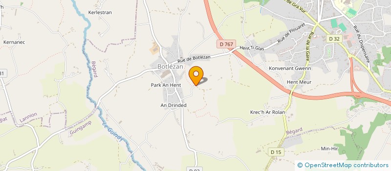 localisation de l'entreprise ASSOCIATION DES ECOLES NOEL BERNARD  BEGARD