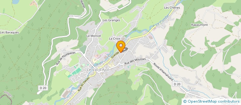 localisation de l'entreprise ASSOCIATION DES ECOLES PUBLIQUES DU VAL D'AJOL ET DU GIRMONT  LE VAL D AJOL