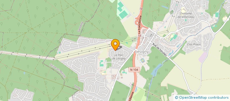 localisation de l'entreprise ASSOCIATION DES ECOLIERS DU PARC  LESIGNY