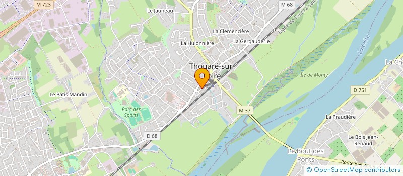 localisation de l'entreprise ASSOCIATION DES ECURIES DE L'ESPOIR  THOUARE-SUR-LOIRE