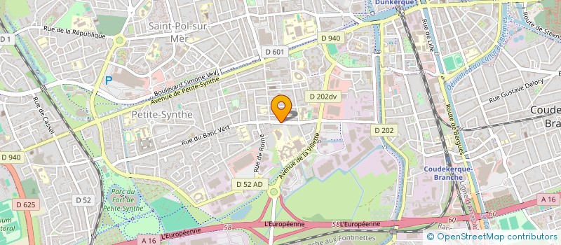 localisation de l'entreprise ASSOCIATION DES ELEVES DE CLASSE PREPARATOIRE DU LYCEE DE L'EUROPE à DUNKERQUE