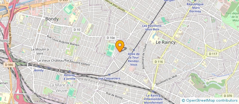 localisation de l'entreprise ASSOCIATION DES ELEVES DE L'ECOLE DE DANSE ET DE PERCUSSIONS PERNAMBUCONGO  VILLEMOMBLE