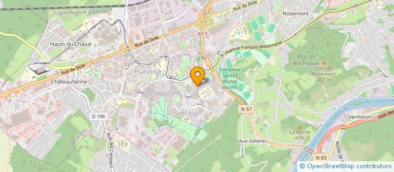 localisation de l'entreprise ASSOCIATION DES ELEVES DES CLASSES PREPARATOIRES AUX GRANDES ECOLES DU LYCEE VICTOR HUGO PLANOISE - TAUPE PASTEUR  BESANCON