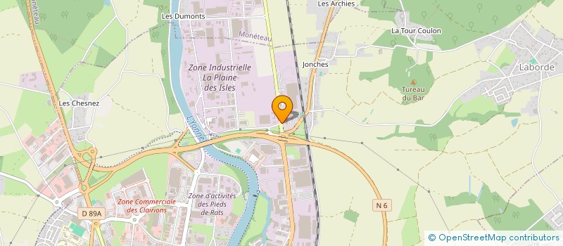 localisation de l'entreprise ASSOCIATION DES ELEVES ET INGENIEURS DE L'ISAT D'AUXERRE  AUXERRE