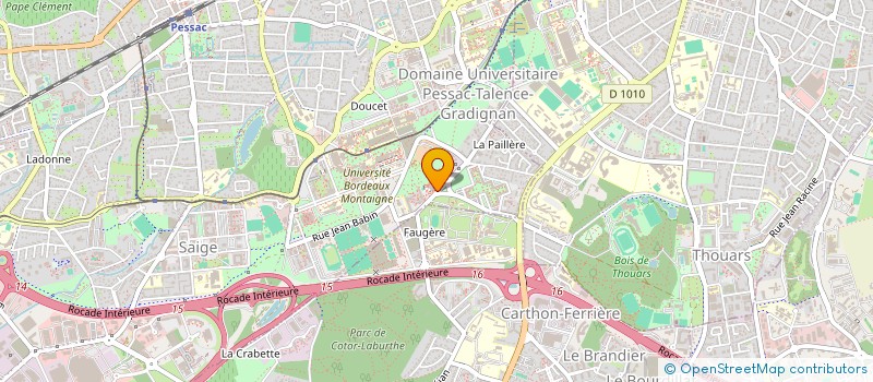 localisation de l'entreprise ASSOCIATION DES ELEVES, ETUDIANTS ET STAGIAIRES IVOIRIENS EN GIRONDE (A.E.E.S.I.G.) à PESSAC