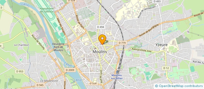 localisation de l'entreprise ASSOCIATION DES ELEVEURS BOVINS LIMOUSINS DE L'ALLIER à MOULINS