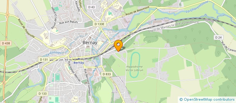 localisation de l'entreprise ASSOCIATION DES ELEVEURS DE BOVINS DE RACE PRIM'HOLSTEIN DE L'EURE  BERNAY