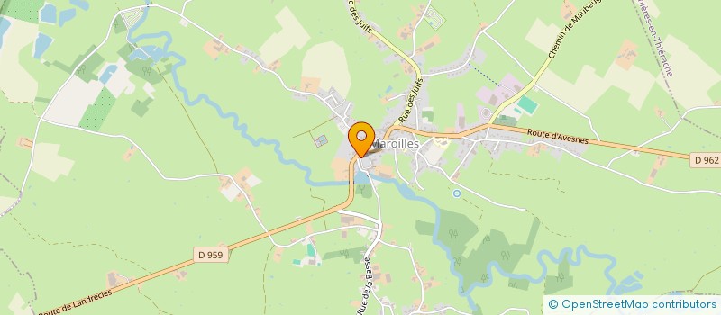 localisation de l'entreprise ASSOCIATION DES ELEVEURS VENDEURS DE VIANDES BIO ET/OU DE CIRCUITS DE PROXIMITE DU HAINAUT, AVESNOIS, THIERACHE, CAMBRES  MAROILLES