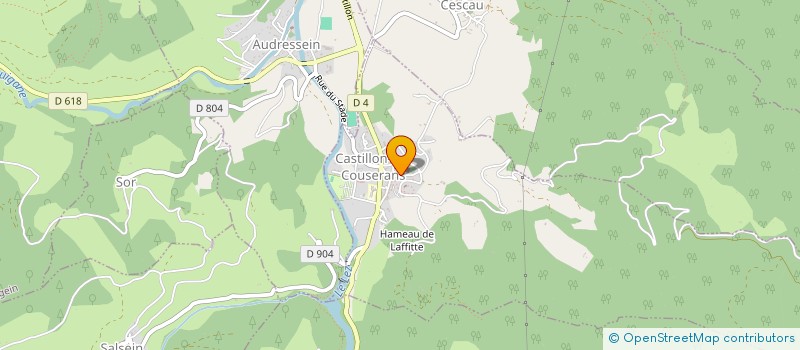 localisation de l'entreprise ASSOCIATION DES ELUS DES COMMUNES DU CANTON COUSERANS OUEST à CASTILLON-EN-COUSERANS